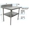 Bk Resources Work Table Stainless Steel With Undershelf, 5" Backsplash 36"Wx30"D VTTR5-3630 - alternate 2